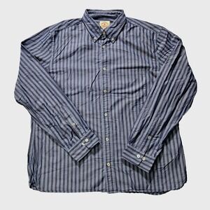Brooks Brothers Red Fleece Button Down Shirt Mens X-Large Blue Striped‎ Pocket